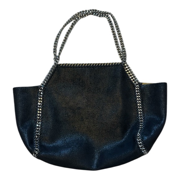 Stella McCartney Falabella Black Reversible Leather Suede Shoulder Tote - Picture 1 of 14